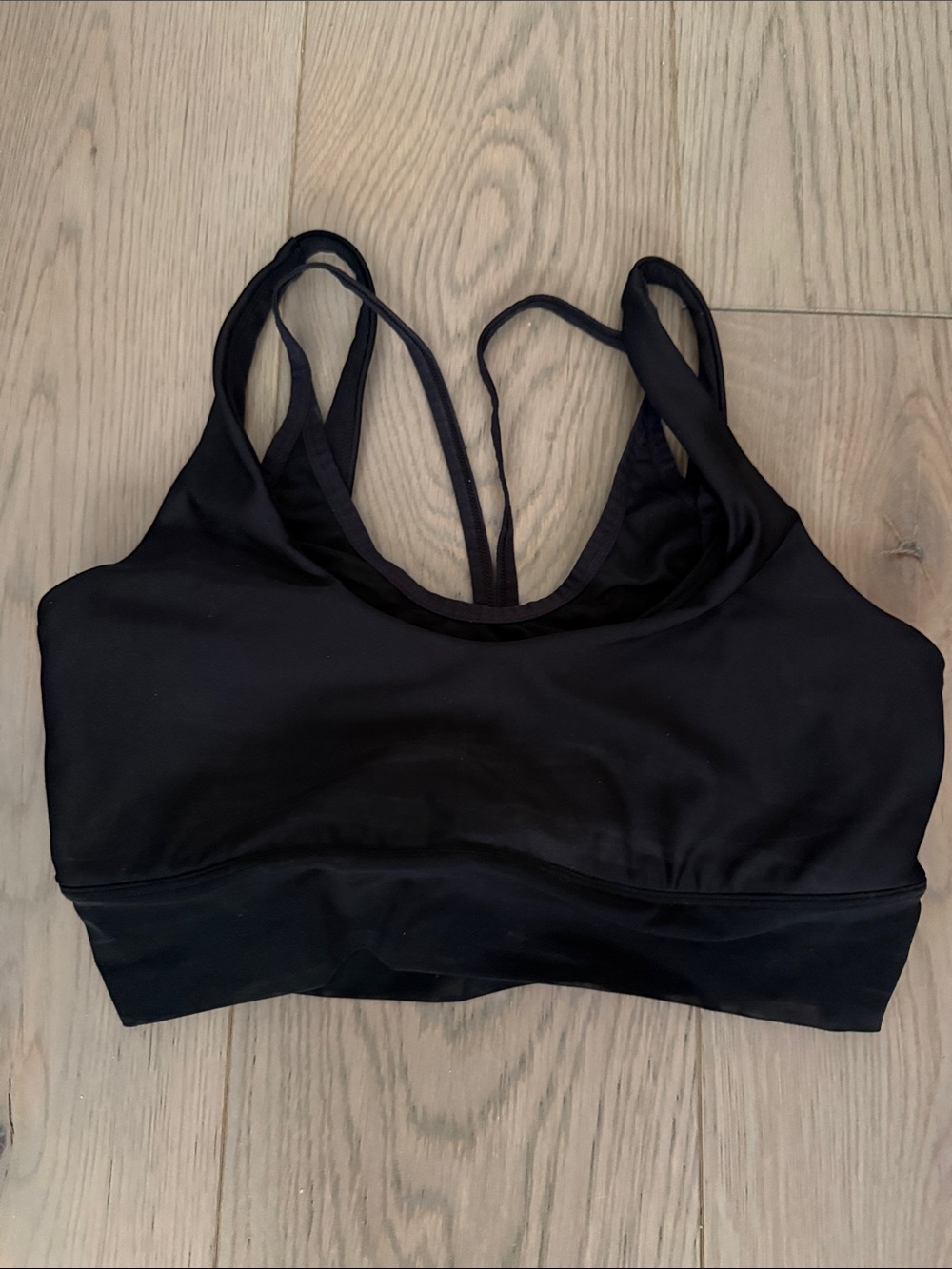 ALO Yoga Black Double-Strap Sports Bra
